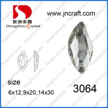 Perles de bijoux de strass de forme de S pour le tissu de couture (DZ-3064)